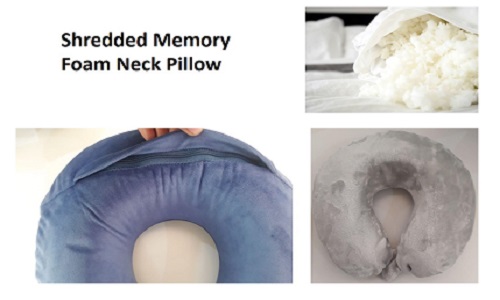 Shredded Memory Foam Neck Pillow